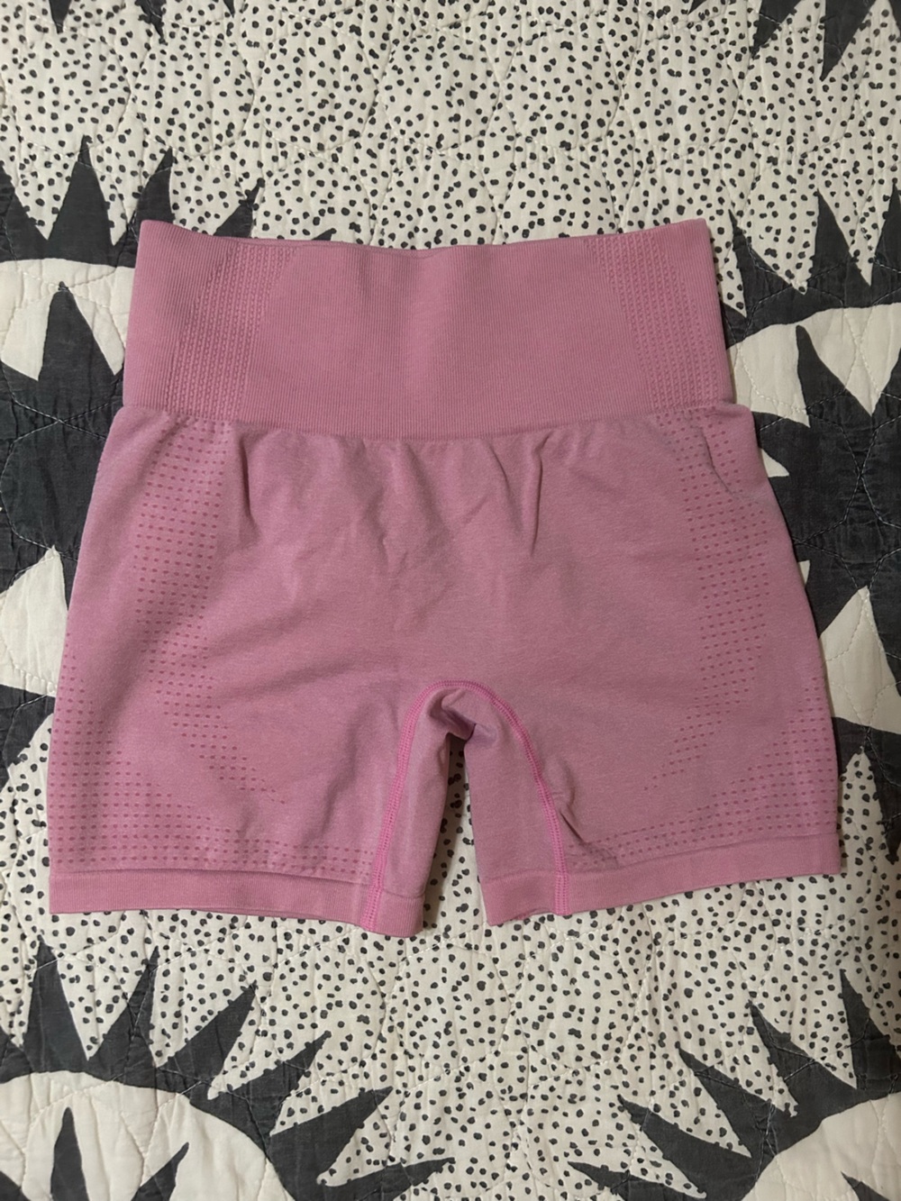 Women's High-Waist Pink Seamless Athletic Bike Shorts
